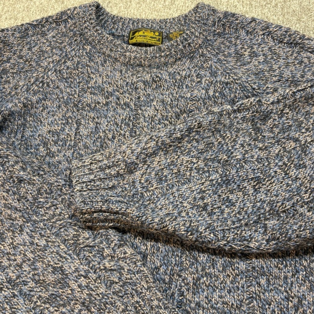 Vintage Eddie Bauer Mens M 85% Wool Heavy Knit Crew Neck Sweater - Picture 1 of 8